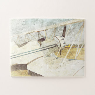 Antique Biplane Aeroplane Oversized Jigsaw Puzzle