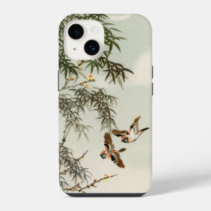Antique Birds Asian Garden Bamboo Sparrows iPhone 14 Case