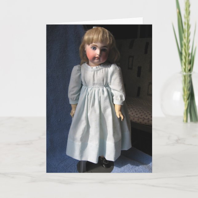 Antique Bisque Doll Greeting Card - Blank (Front)