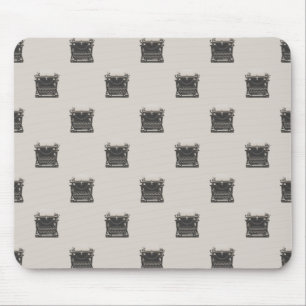 Antique black brown Underwood style typewriter Mouse Pad