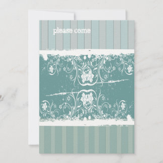 Antique Blue Bridal Shower Invitation