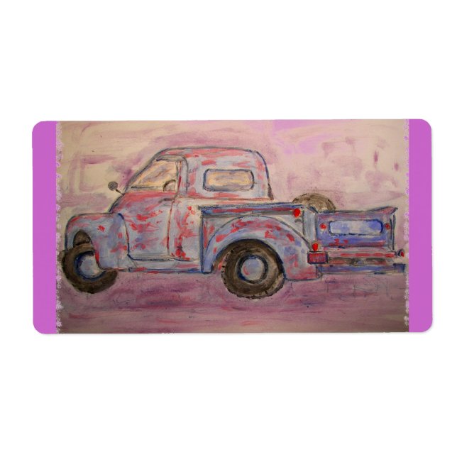 antique blue patina truck (Front)
