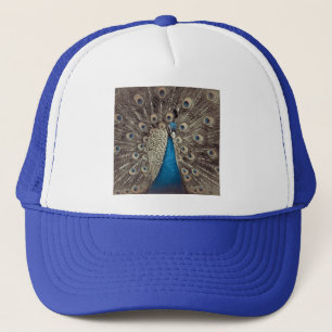 Antique Blue Peacock Trucker Hat