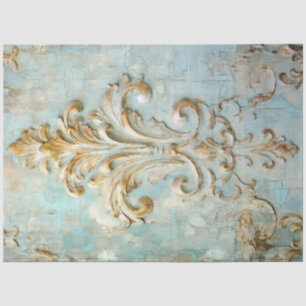 Antique Blue Romance Design Series 16 Tissue Paper