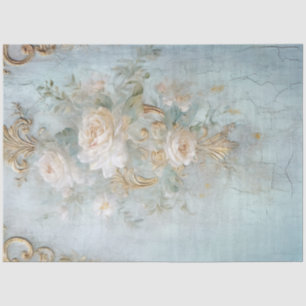 Antique Blue Romance Design Series 20 Tissue Paper