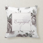 Antique blush pink rose engagement gift cushion<br><div class="desc">Antique blush pink rose engagement gift throw pillow for engaged couple. This beautiful classic floral collection will be perfect for an indoor or outdoor garden celebration for a wedding, bridal shower, baby shower or a country style celebration. Just modify it the way you like it, the entire collection is customisable....</div>