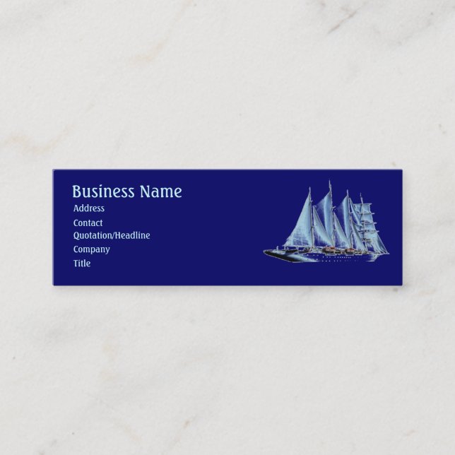 Antique Boat Mini Business Card (Front)