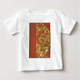 Antique Book Cover, Ornate Swirl Pattern Baby T-Shirt