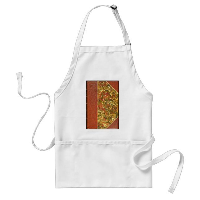 Antique Book Cover, Ornate Swirl Pattern Standard Apron (Front)