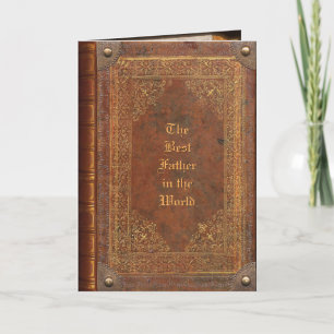 Antique Book (customisable) Father's Day Card