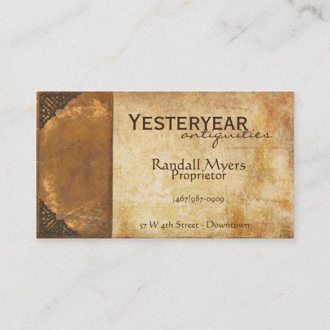 Antique Book II Business Card (Front)