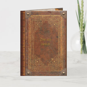 Antique Book Invitation