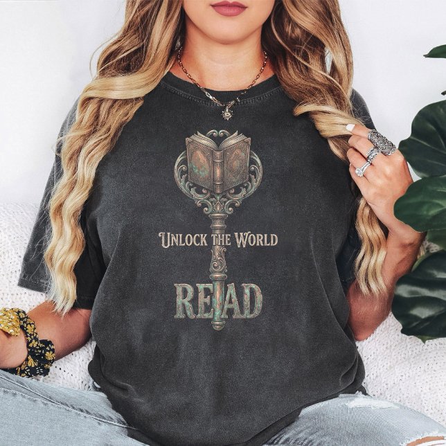 Antique Book Key Unlock Read Design T-Shirt (Creator Uploaded)
