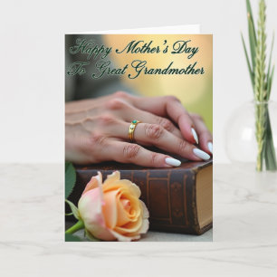 Antique Book Mothers Day Card