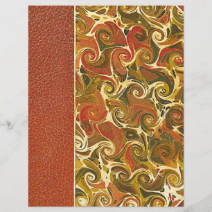 Antique Book, Ornate Swirl Scrapbook Paper
