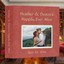 Antique Book Scrapbook Photo Album Red