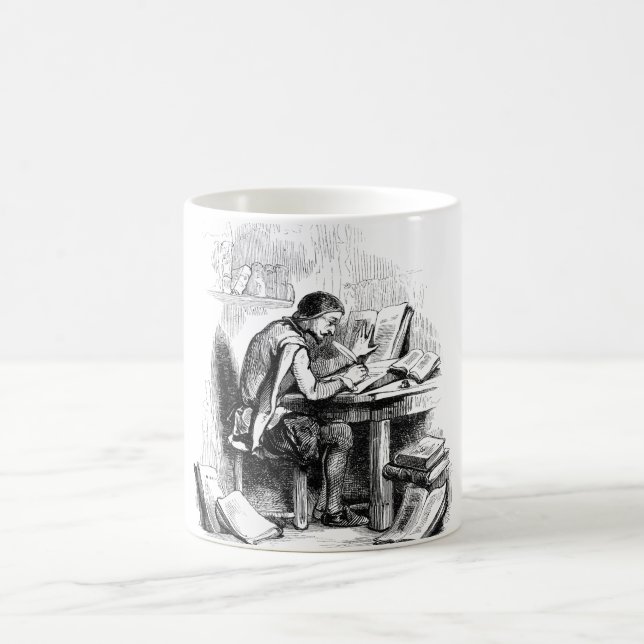Antique Book Writer Author Coffee Mug (Center)