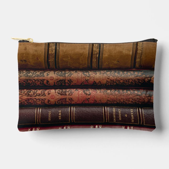 Antique Books Book Lover Accessory Pouch (Front)