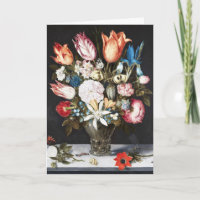 Antique Bosschaert Dutch Tulips and Roses Art