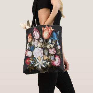 Antique Bosschaert Dutch Tulips and Roses Art Tote Bag