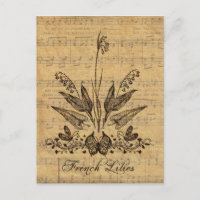 Antique Botanical French Lillies