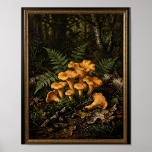 Antique Botanical Wild Mushrooms II Poster