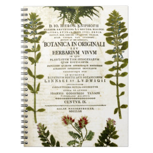 Antique Botany Bookplate Notebook