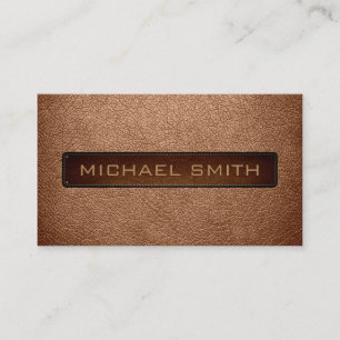 Antique brass Leather Look Professional Business Card