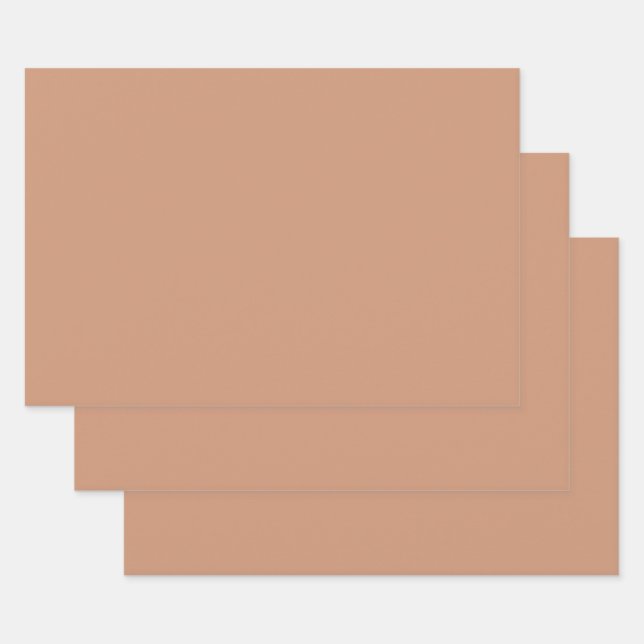 Antique brass (solid colour)  wrapping paper sheet (Set)