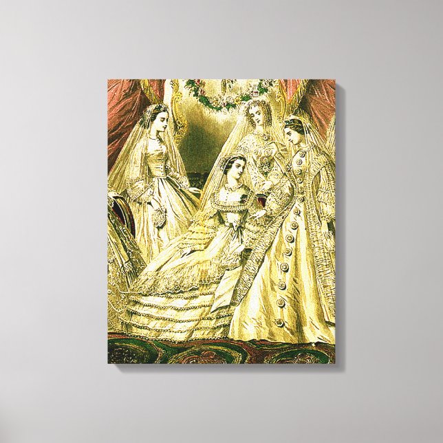 Antique Bride Vintage Wedding Canvas Print (Front)