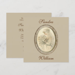 Antique Bride Wedding Invitation