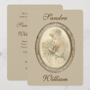 Antique Bride Wedding Invitation
