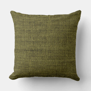 Antique bronze burlap linen background cushion