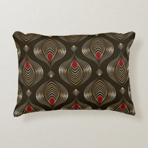 Antique Bronze: Seamless Ornamental Elegance Decorative Cushion