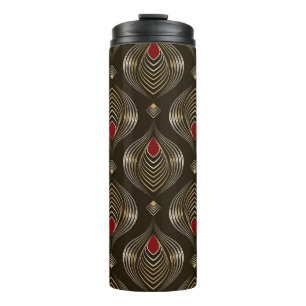 Antique Bronze: Seamless Ornamental Elegance Thermal Tumbler