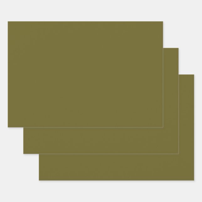 Antique bronze (solid colour)  wrapping paper sheet (Set)