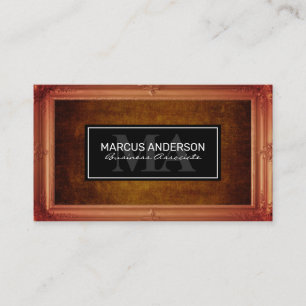 Antique Brown Frame Brown Rustic Texture Appointment Card