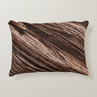 Antique brown obsolete wooden background. age-old, decorative cushion