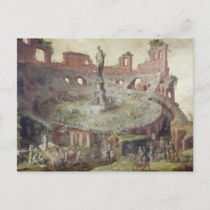 Antique Bullfighting, 1552 Postcard