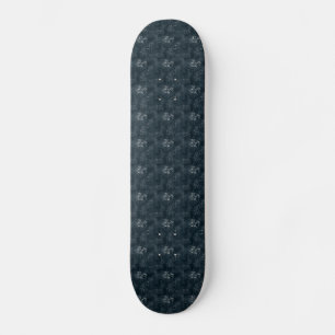 Antique Butterflies on Dark Blue Skateboard