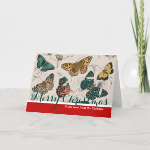 Antique Butterfly Illustration: 1820 Goldsmith Holiday Card
