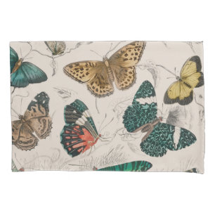 Antique Butterfly Illustration: 1820 Goldsmith Pillowcase