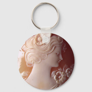 Antique Cameo Key Ring