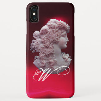 ANTIQUE CAMEO, LADY WITH GRAPES AND GRAPEVINES iPhone XS MAX CASE