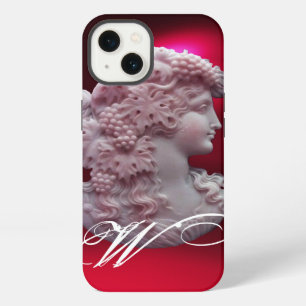 ANTIQUE CAMEO, LADY WITH GRAPES AND GRAPEVINES iPhone 13 CASE
