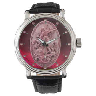 ANTIQUE CAMEO / SAINT GEORGE WITH DRAGON WATCH
