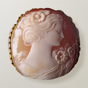 Antique Cameo, vintage cameo jewellery  Round Cushion