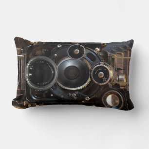 Antique Camera Photography Vintage Lens Film Lumbar Cushion