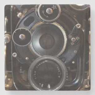 Antique Camera Photography Vintage Lens Film Stone Coaster