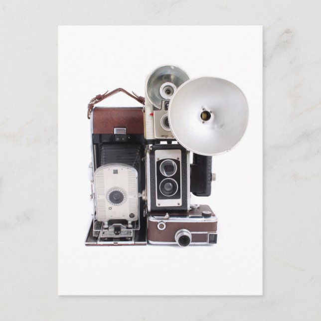 Antique cameras postcard (Front)